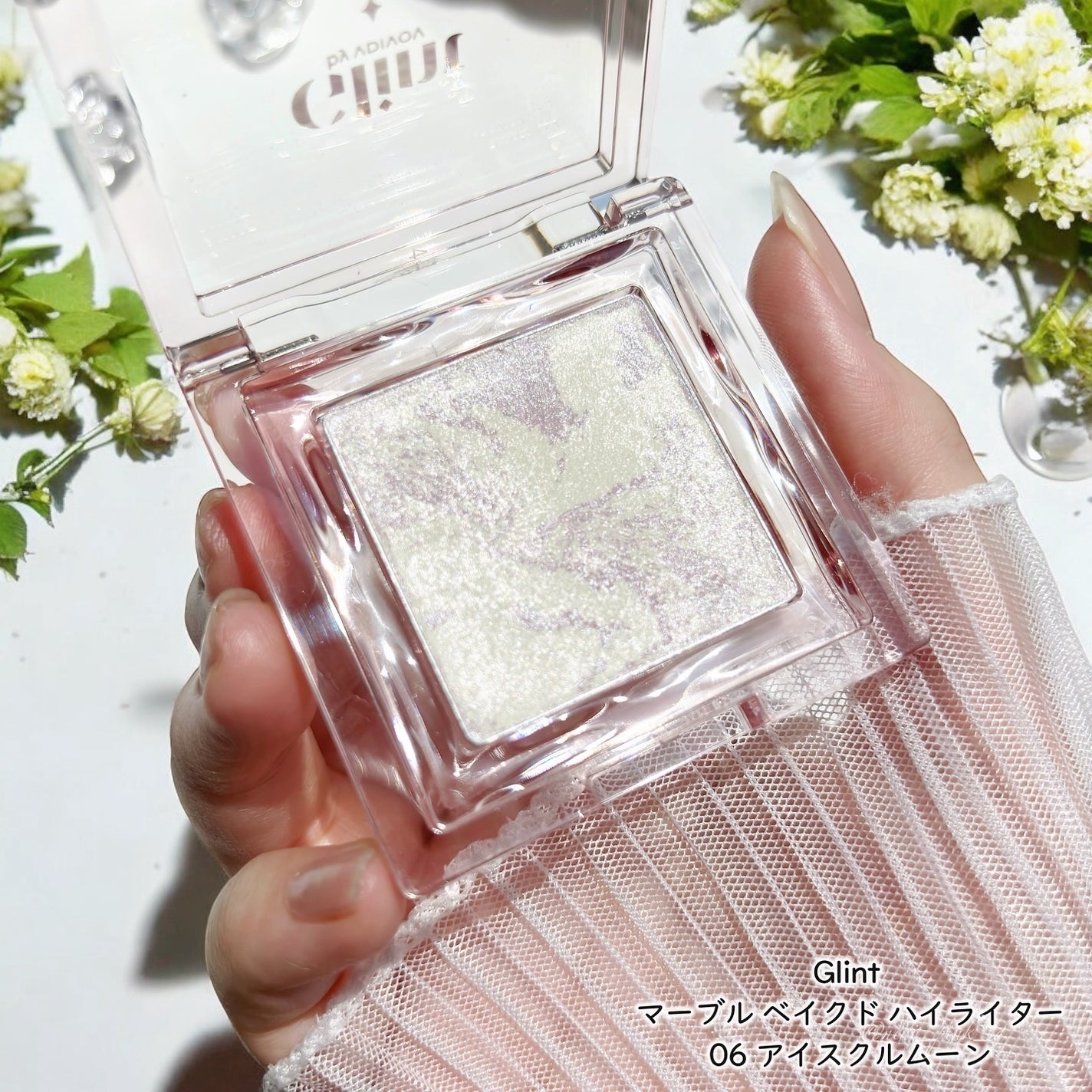 マーブルベイクドハイライター/Glint/パウダーハイライトを使ったクチコミ(3枚目)