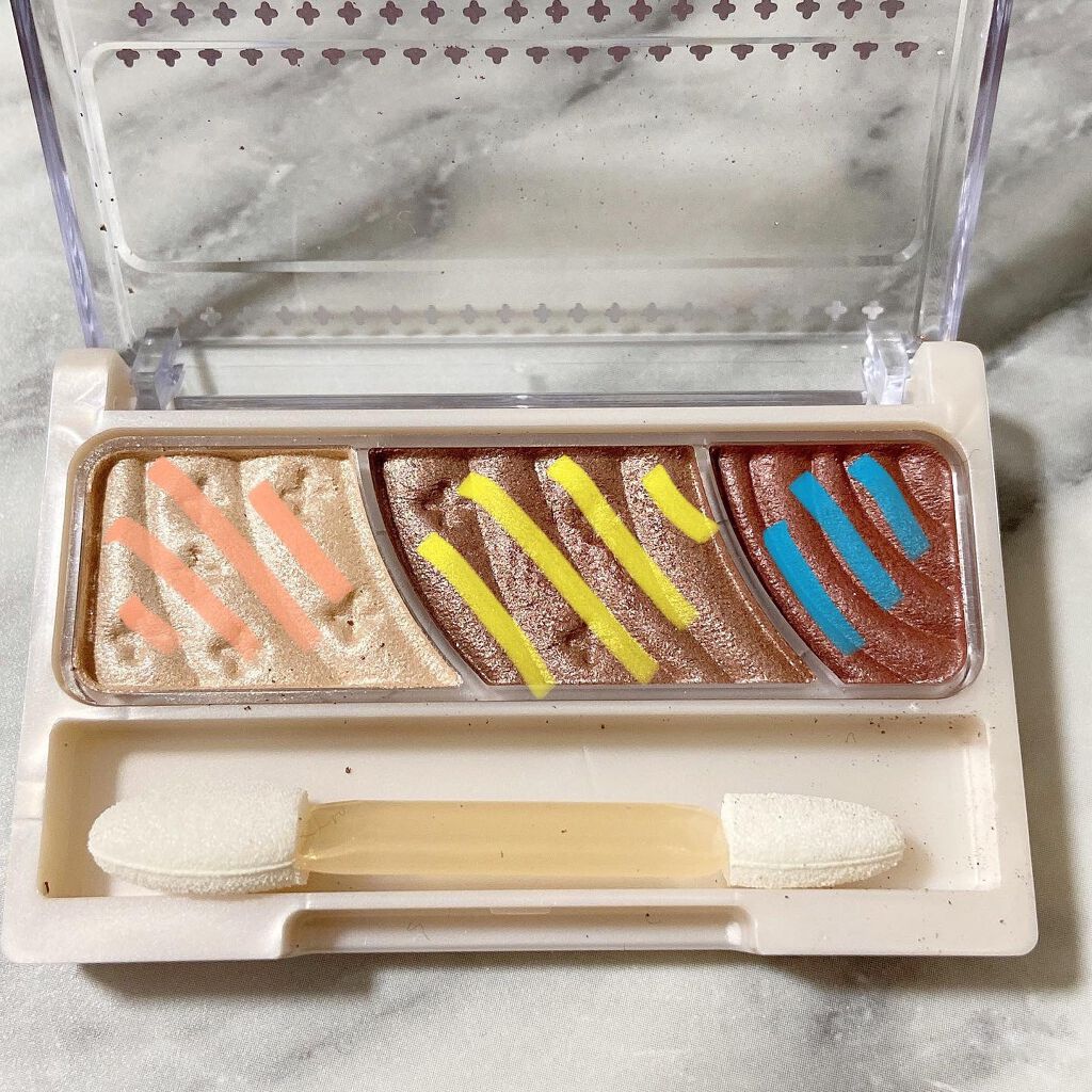 トーンアップアイシャドウ/CEZANNE/アイシャドウパレットを使ったクチコミ（3枚目）