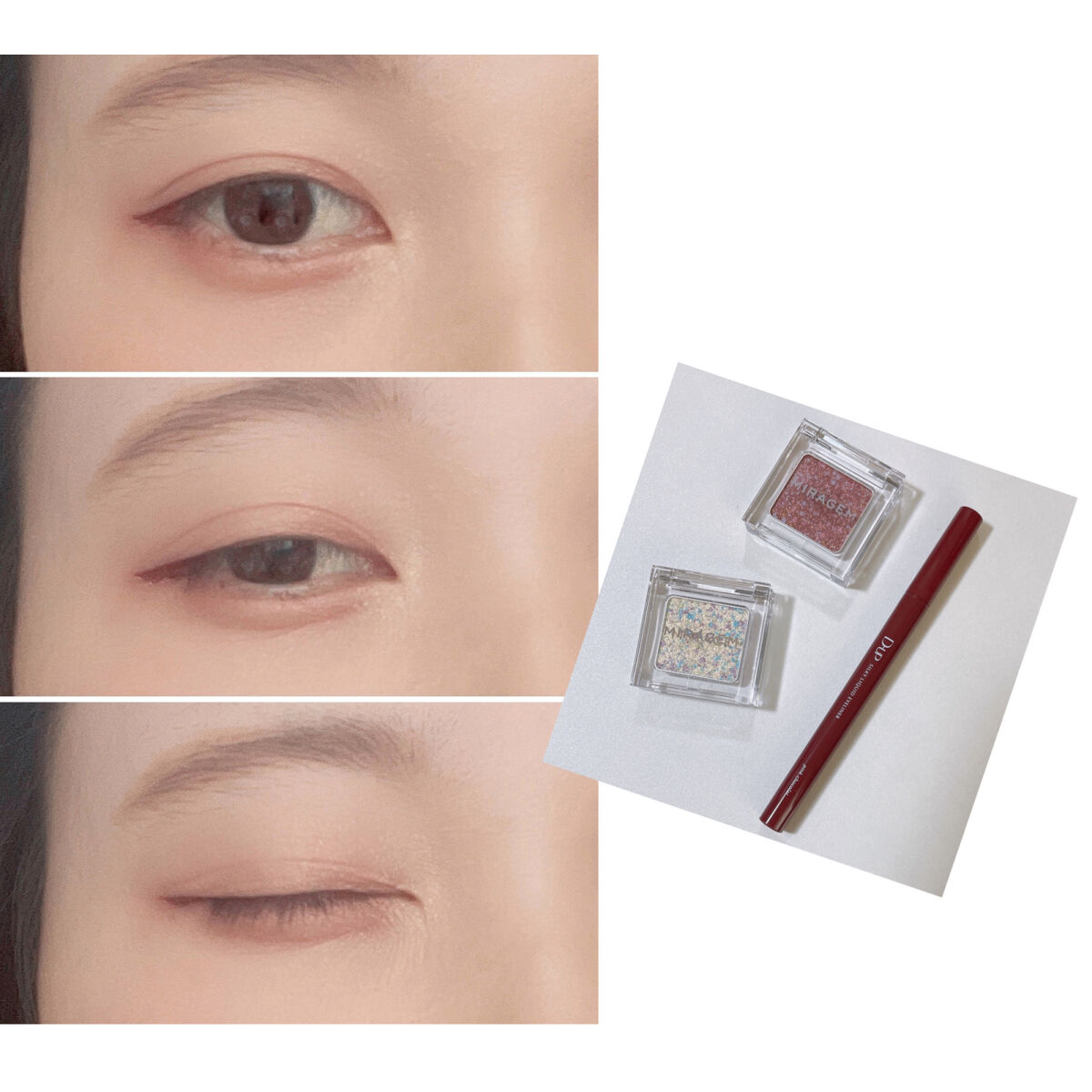 グリッタースプリンクルアイズ 03 コンフェッティパーティー/MIRAGEM/グリッターを使ったクチコミ（1枚目）