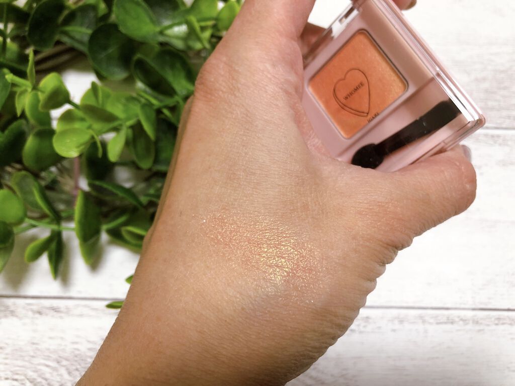 フーミー シングルアイシャドウ シャルルコーラル/WHOMEE/単色アイシャドウを使ったクチコミ（3枚目）