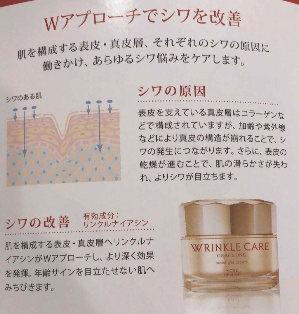 リンクルケア モイストジェルクリーム/グレイスワン/オールインワン化粧品を使ったクチコミ(3枚目)