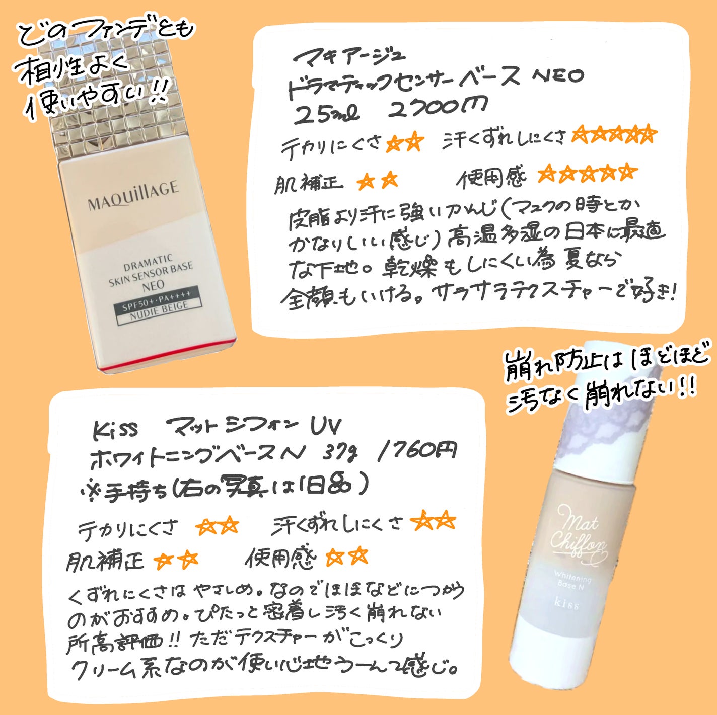 マットシフォン UVホワイトニングベースN/KiSS/化粧下地を使ったクチコミ(3枚目)