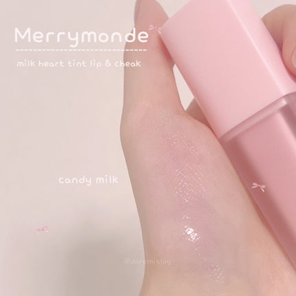 ミルクハートティントリップアンドチーク/Merrymonde/リップティントを使ったクチコミ(3枚目)