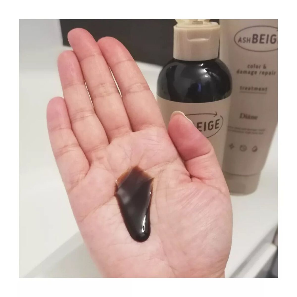 カラーシャンプー＆トリートメント トリートメント アッシュベージュ/ダイアン/市販シャンプーを使ったクチコミ（3枚目）
