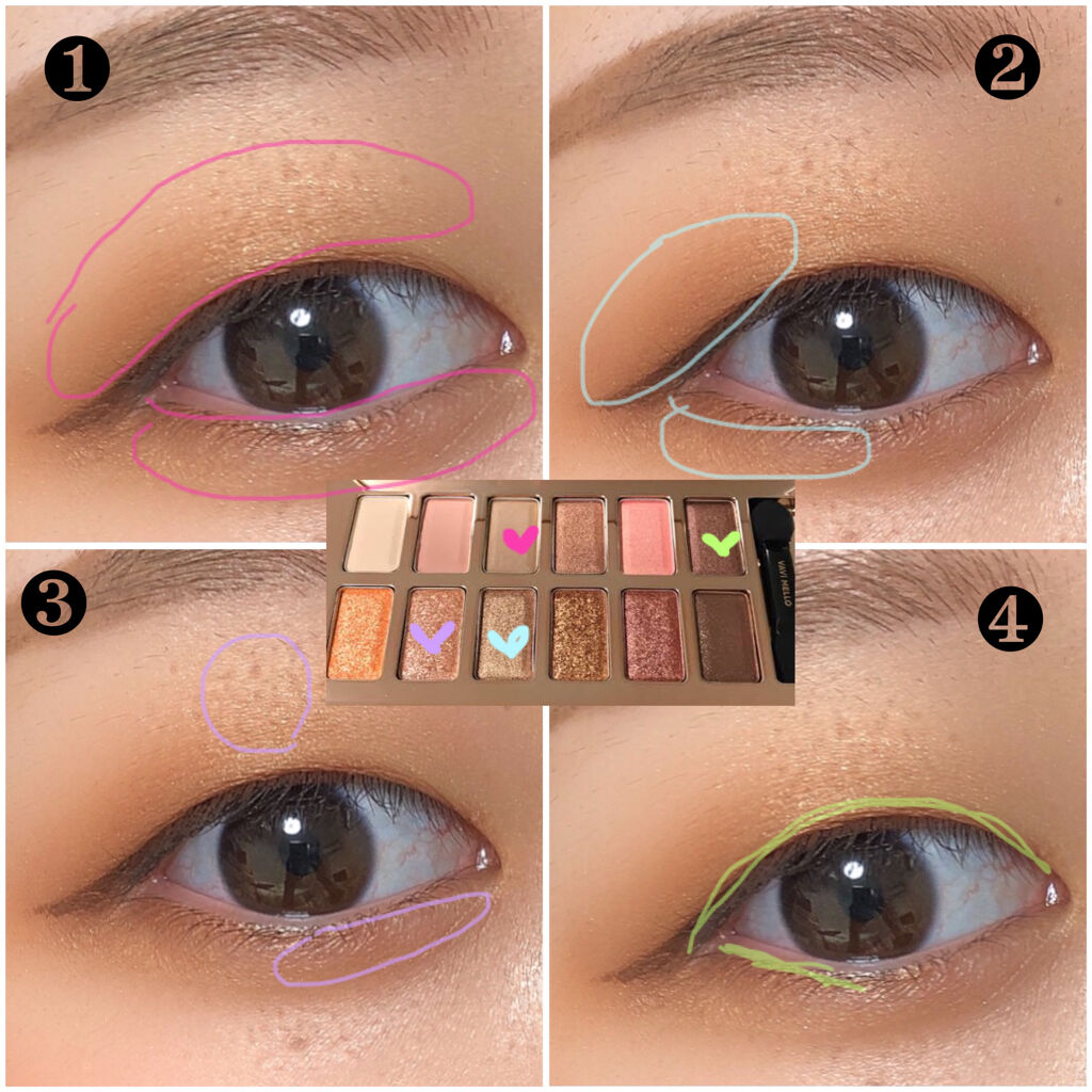 バレンタインボックス/VAVI MELLO/アイシャドウパレットを使ったクチコミ（2枚目）