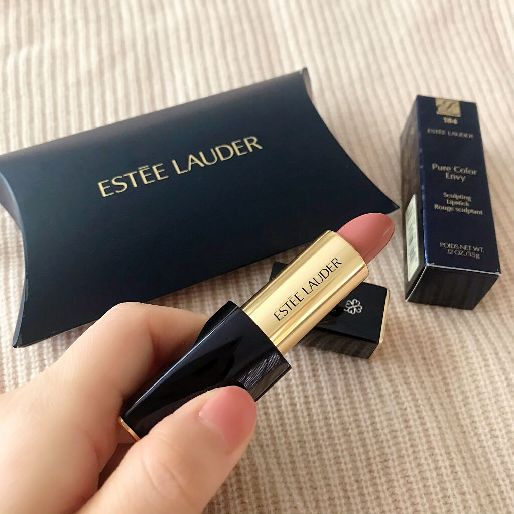 ピュア カラー エンヴィ リップスティック 184 ノックアウト ヌード/ESTEE LAUDER/口紅を使ったクチコミ（2枚目）