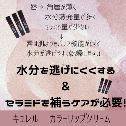 リップケア クリーム(美発色シリーズ)/キュレル/リップクリームを使ったクチコミ(3枚目)