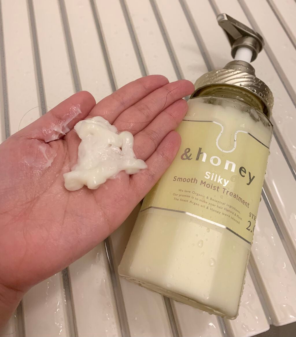 シルキー スムースモイスチャー シャンプー 1.0/ヘアトリートメント 2.0/&honey/市販シャンプーを使ったクチコミ(4枚目)