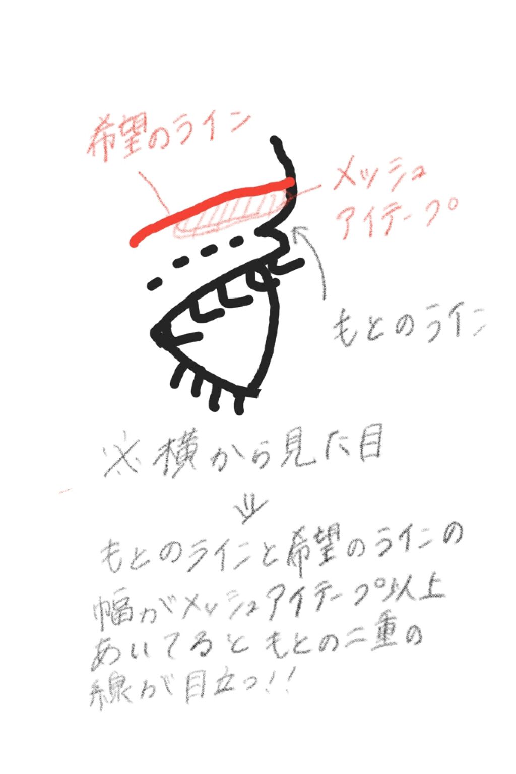 のびーるアイテープ（絆創膏タイプ、レギュラー）/DAISO/二重まぶた用アイテムを使ったクチコミ（3枚目）
