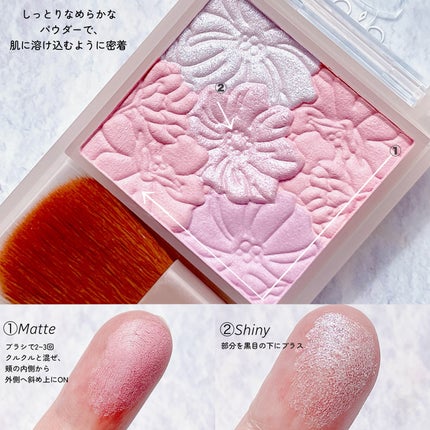 グロウフルールチークス(ブレンドタイプ)/キャンメイク/パウダーチークを使ったクチコミ(2枚目)