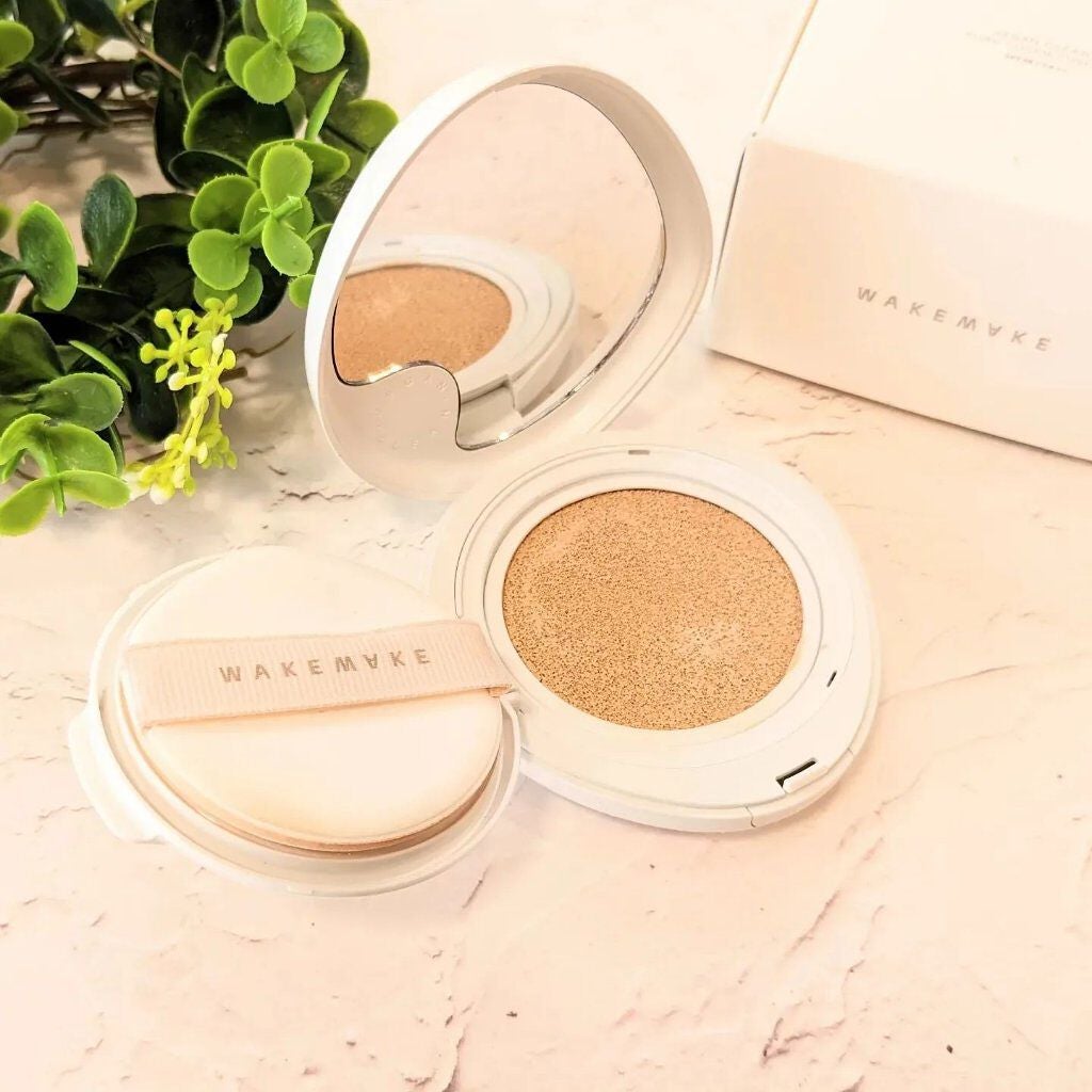 ビーガンクリーンピュアカバークッション/wakemake/クッションファンデーションを使ったクチコミ(2枚目)