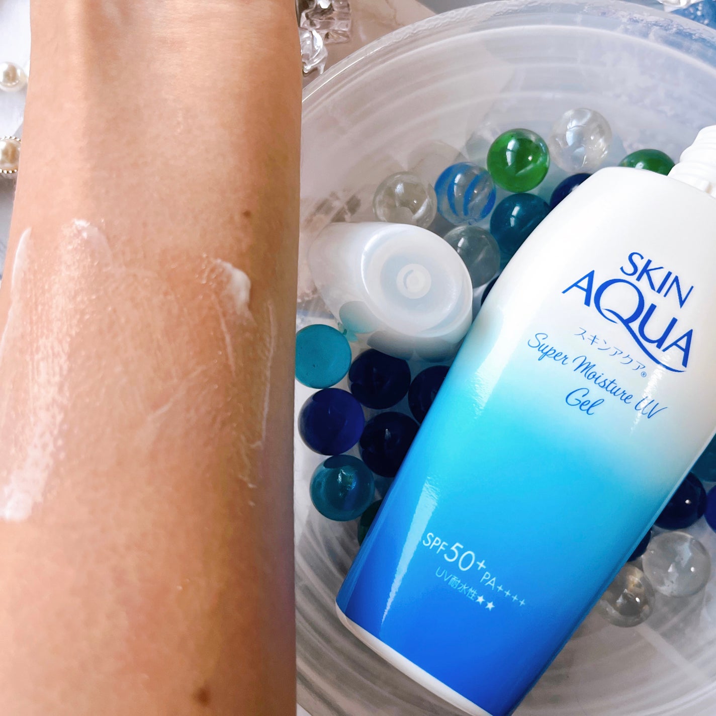 スキンアクア スーパーモイスチャージェル/スキンアクア/日焼け止めジェルを使ったクチコミ(7枚目)