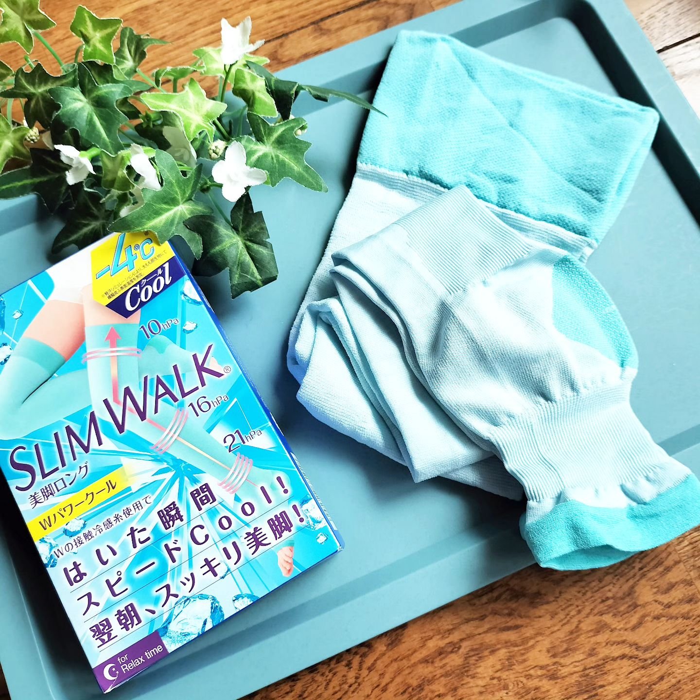 スリムウォーク 美脚ロング Wパワークール/SLIMWALK/着圧ソックス・レギンスを使ったクチコミ（1枚目）