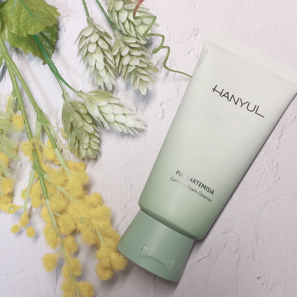 HANYUL(ハンユル) ピュアアルテミシアカーミングフォームクレンザーのクチコミ「ハンユル ピュアアルテミシアカーミングフォームクレンザー🌿

ヨモギの香りのもっちり泡洗顔。
.....」（1枚目）