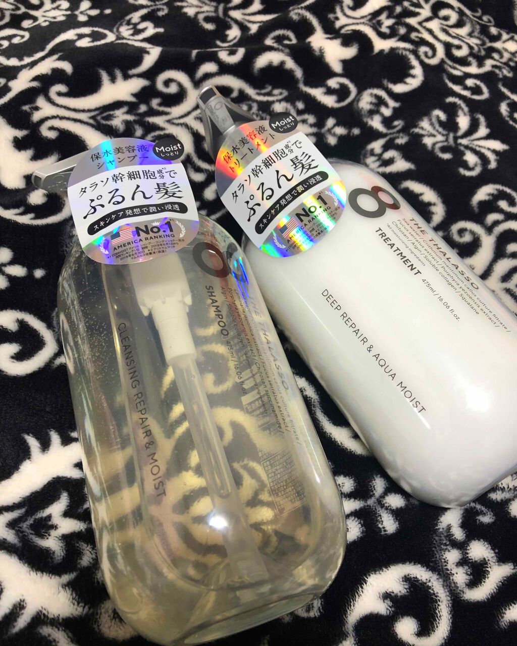 [旧商品]クレンジングリペア＆モイスト 美容液シャンプー／ディープリペア＆アクアモイスト 美容液トリートメント/エイトザタラソ/市販シャンプーを使ったクチコミ（1枚目）
