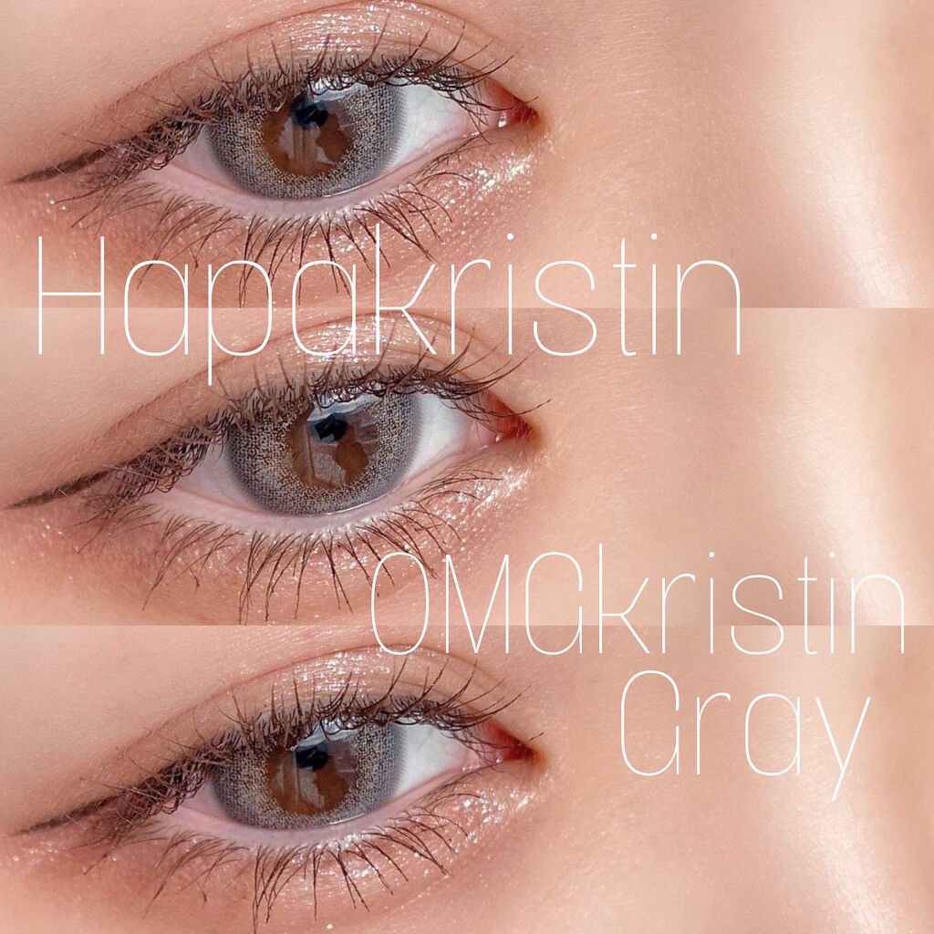 OMG kristin グレー/Hapa kristin/カラーコンタクトレンズを使ったクチコミ（1枚目）