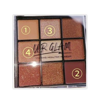 UR GLAM　BLOOMING EYE COLOR PALETTE/U R GLAM/パウダーアイシャドウを使ったクチコミ（2枚目）