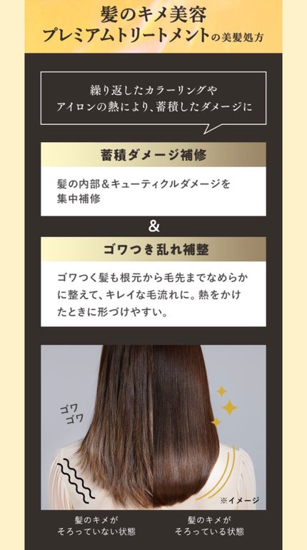 THE BEAUTY 髪のキメ美容プレミアムトリートメント<モイストリペアプレミアム>/エッセンシャル/洗い流すヘアトリートメントを使ったクチコミ(3枚目)