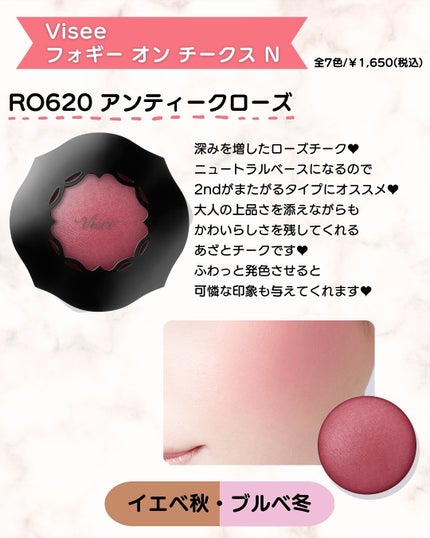 フォギーオンチークス N/Visée/パウダーチークを使ったクチコミ(6枚目)