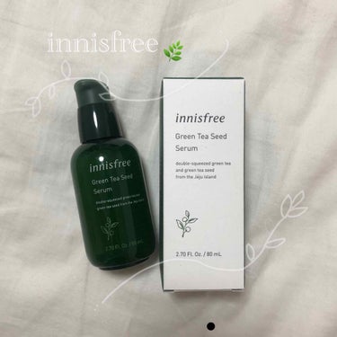 innisfree♡グリーンティーシード セラム

韓国YouTuberのアルムソンイちゃんの
動画をみてからずっと気になっていてついに
購入しました🕊♡

購入後1ヶ月、評価下げました……
理由として