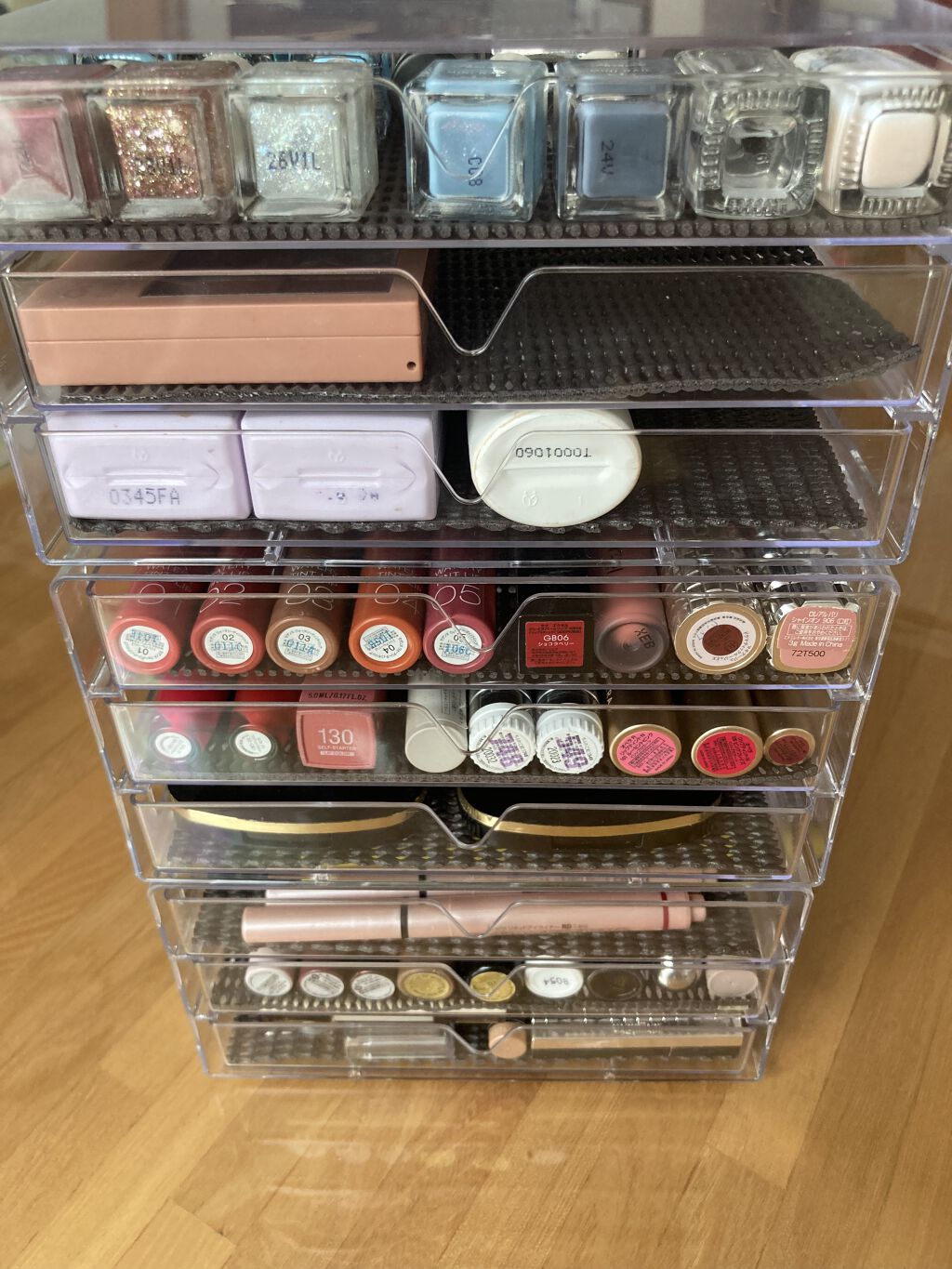 3段式クリアーケース/DAISO/その他化粧小物を使ったクチコミ（3枚目）