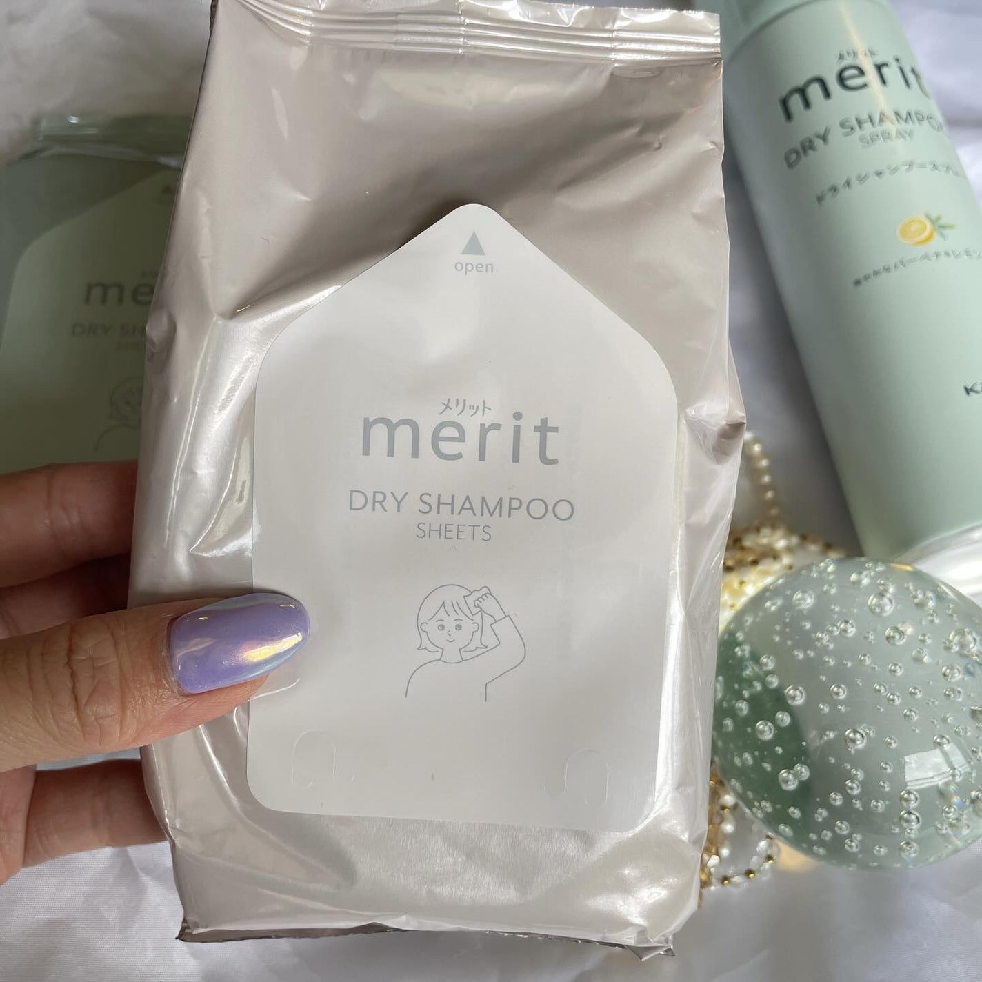 メリット ドライシャンプーシート すっきり爽快タイプ/メリット/ドライシャンプーを使ったクチコミ(5枚目)