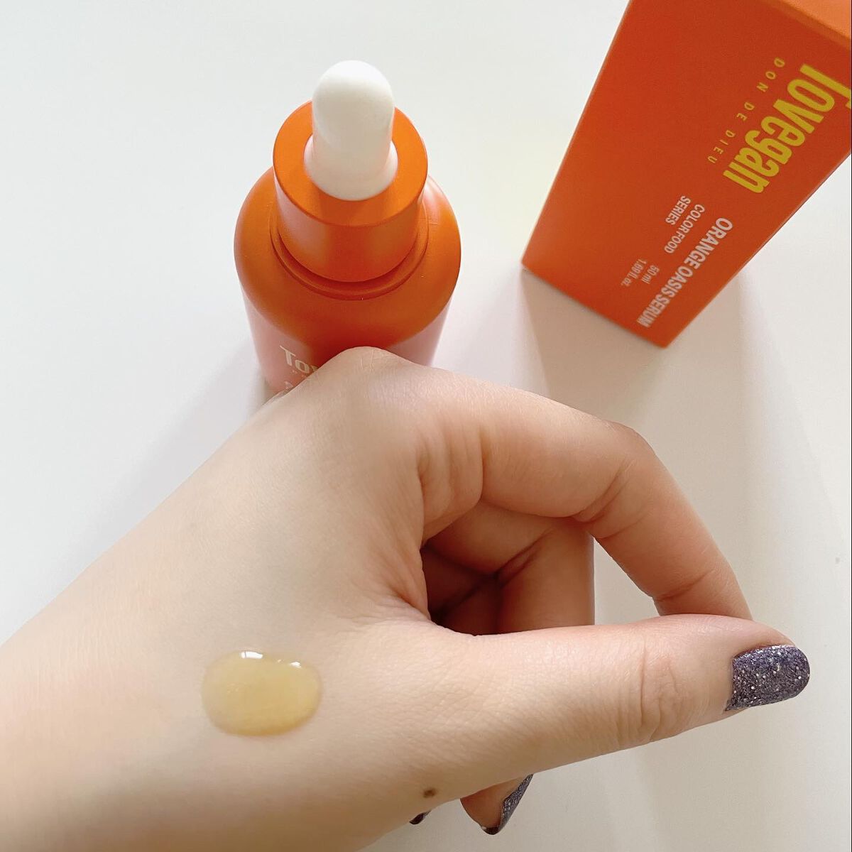 カラーフードシリーズオレンジオアシスセラム/Tovegan/美容液を使ったクチコミ（3枚目）