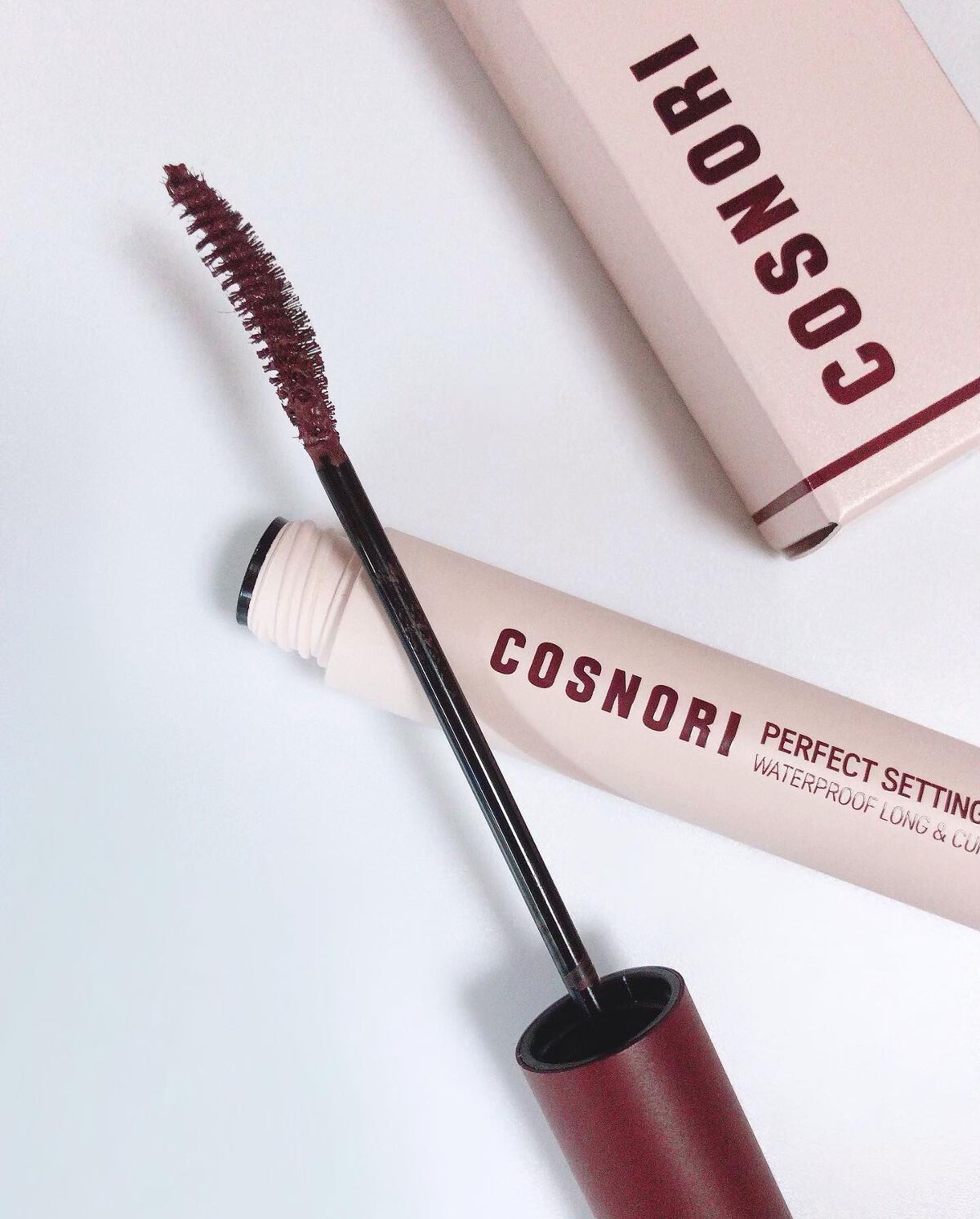 パーフェクトセッティングウォータープルーフマスカラ Long&Curl 03 ロージーブラウン/COSNORI/マスカラを使ったクチコミ（2枚目）