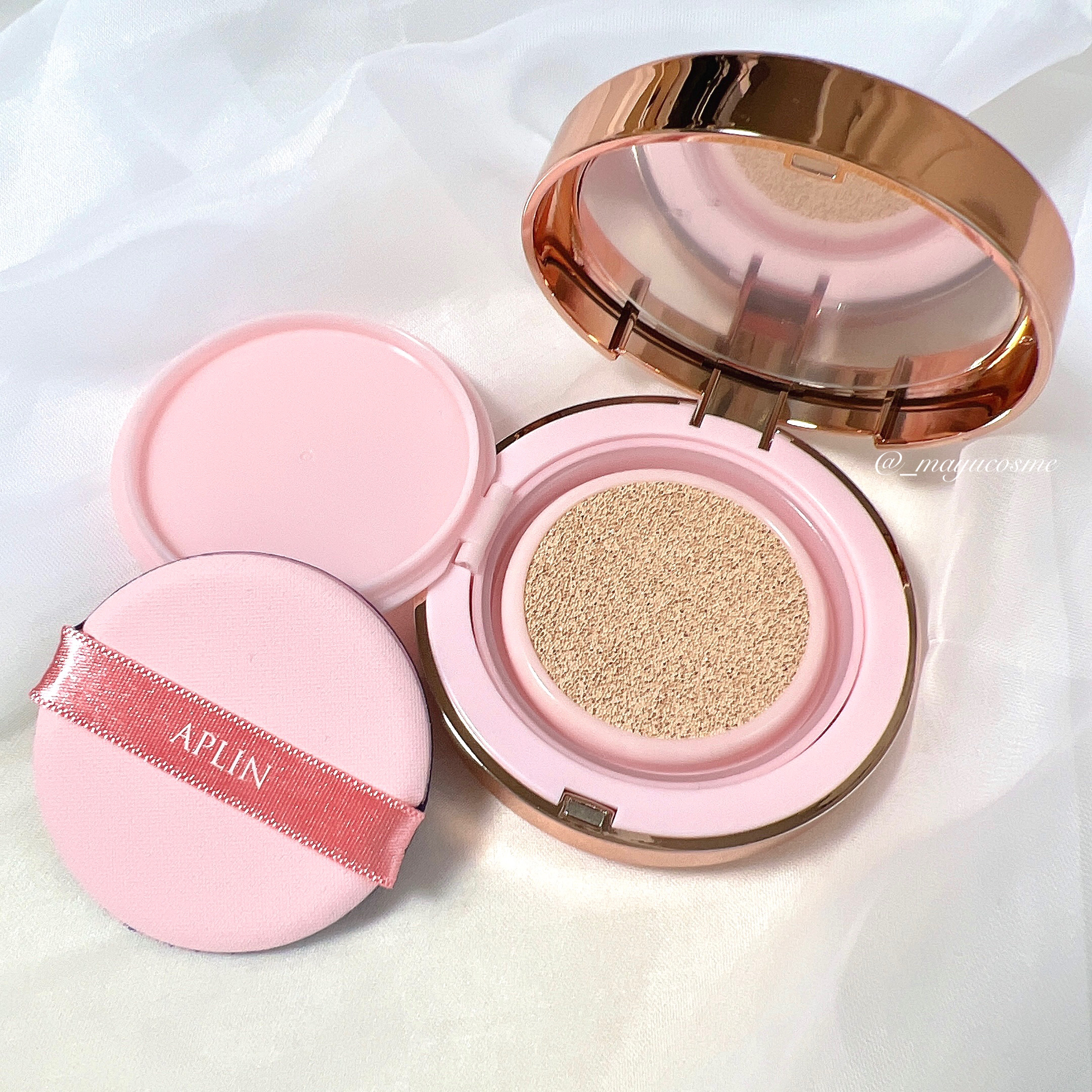 ピンクティーツリーカバークッション/APLIN/クッションファンデーションを使ったクチコミ（2枚目）