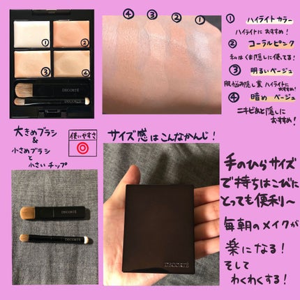 トーンパーフェクティング パレット/DECORTÉ/パレットコンシーラーを使ったクチコミ(2枚目)