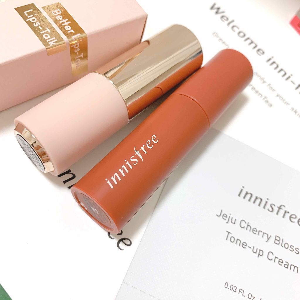 ビビッドコットン インクティント/innisfree/口紅を使ったクチコミ（2枚目）
