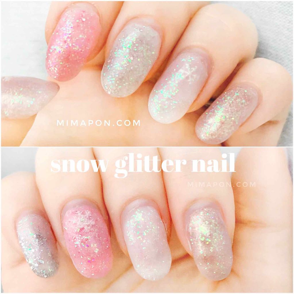 みまぽん on LIPS 「#セルフネイル最近はこんな感じでした❄️雪と粉砂糖をイメージし..」(1枚目)