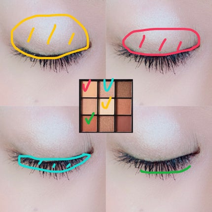 UR GLAM BLOOMING EYE COLOR PALETTE/U R GLAM/アイシャドウパレットを使ったクチコミ(2枚目)