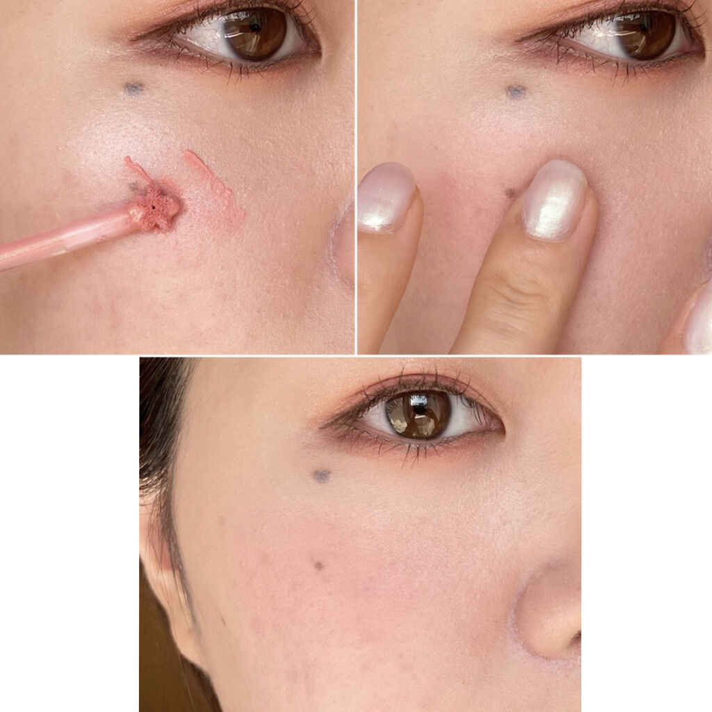 ソフトクリームチーク/AMUSE/リキッドチークを使ったクチコミ（3枚目）