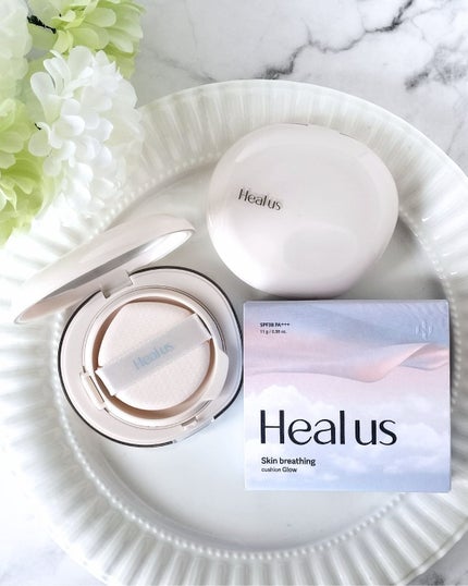 ブリージンググロークッション/Healus/クッションファンデーションを使ったクチコミ(1枚目)
