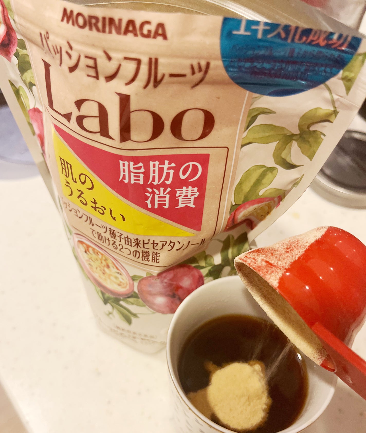 パッションフルーツLaboパウダー/森永製菓/食品を使ったクチコミ(1枚目)