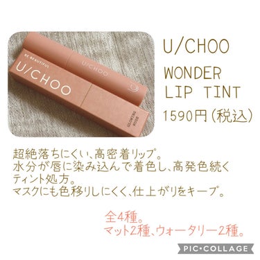 WONDER LIP TINT/U/CHOO/口紅を使ったクチコミ（2枚目）