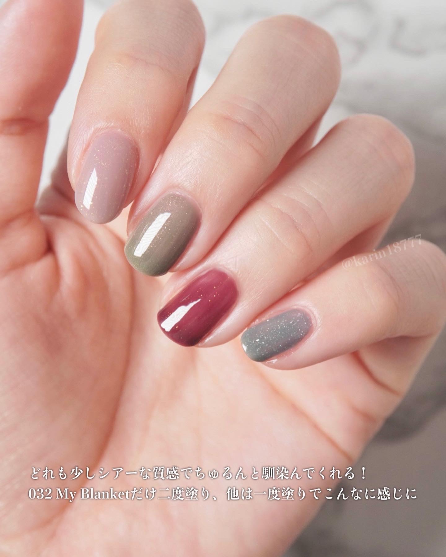 No.040】ネイルチップ♡グレーネイル♡ニットネイル♡マットコート