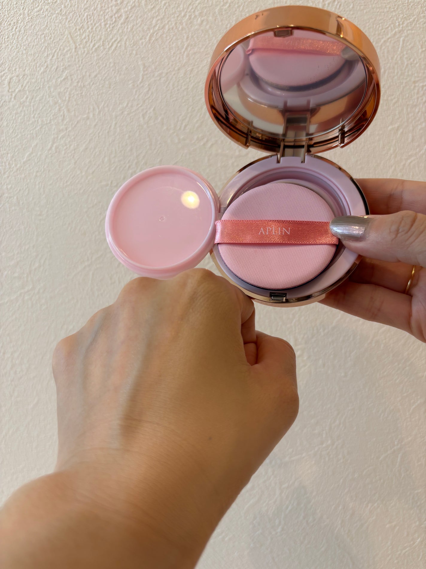 ピンクティーツリーカバークッション/APLIN/クッションファンデーションを使ったクチコミ(7枚目)