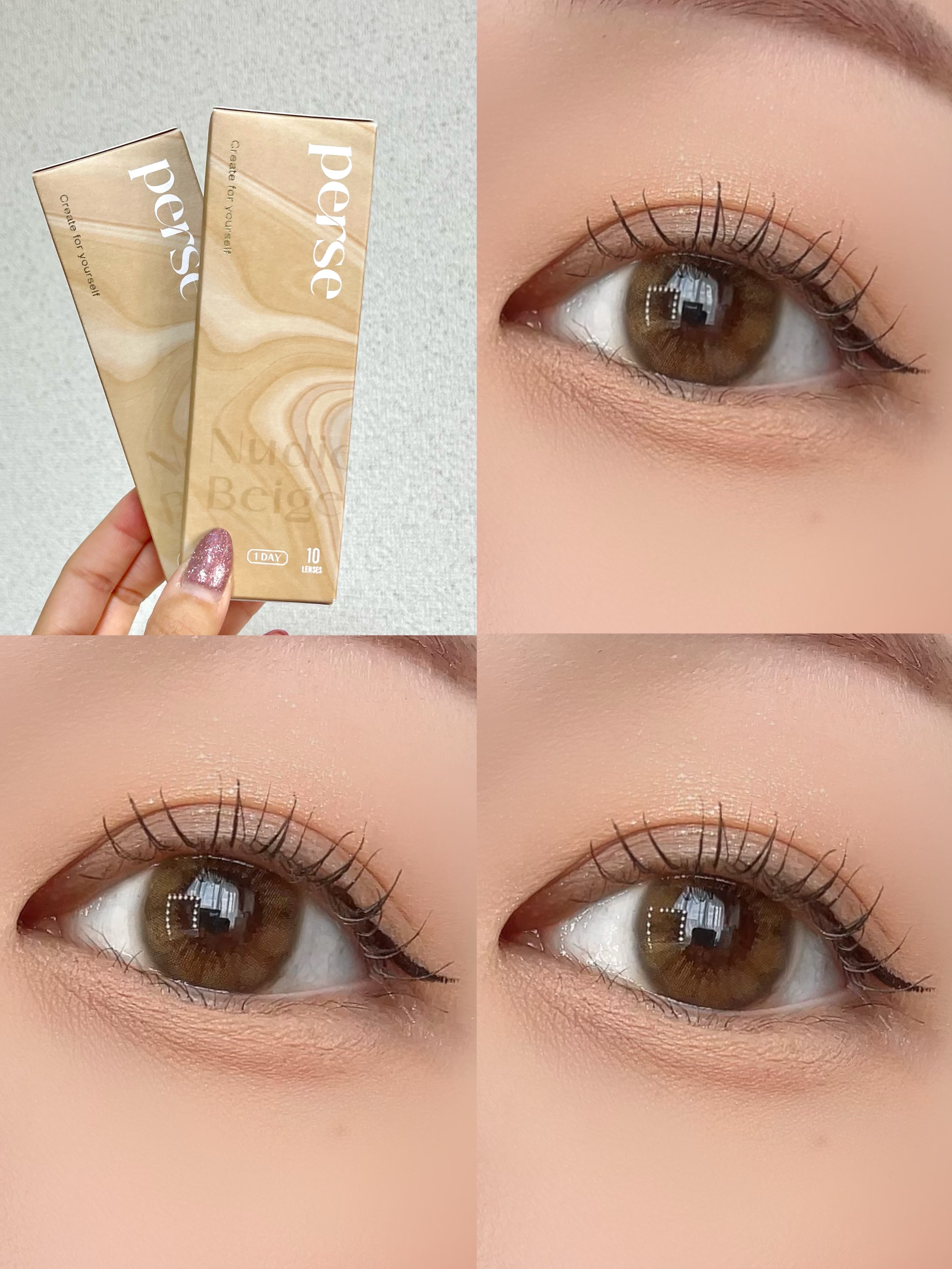 perse 1day ヌーディーベージュ/perse/ワンデー（１DAY）カラコンを使ったクチコミ（3枚目）