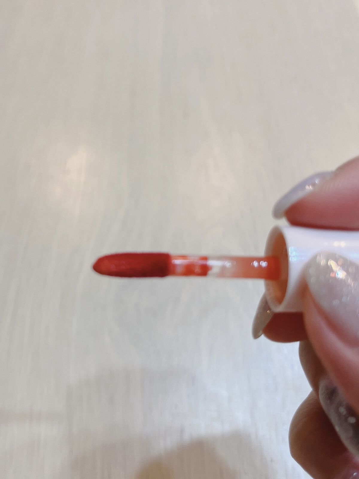 ウォーターグロスティント #01 Peach Fairy/dasique/リップティントを使ったクチコミ（2枚目）