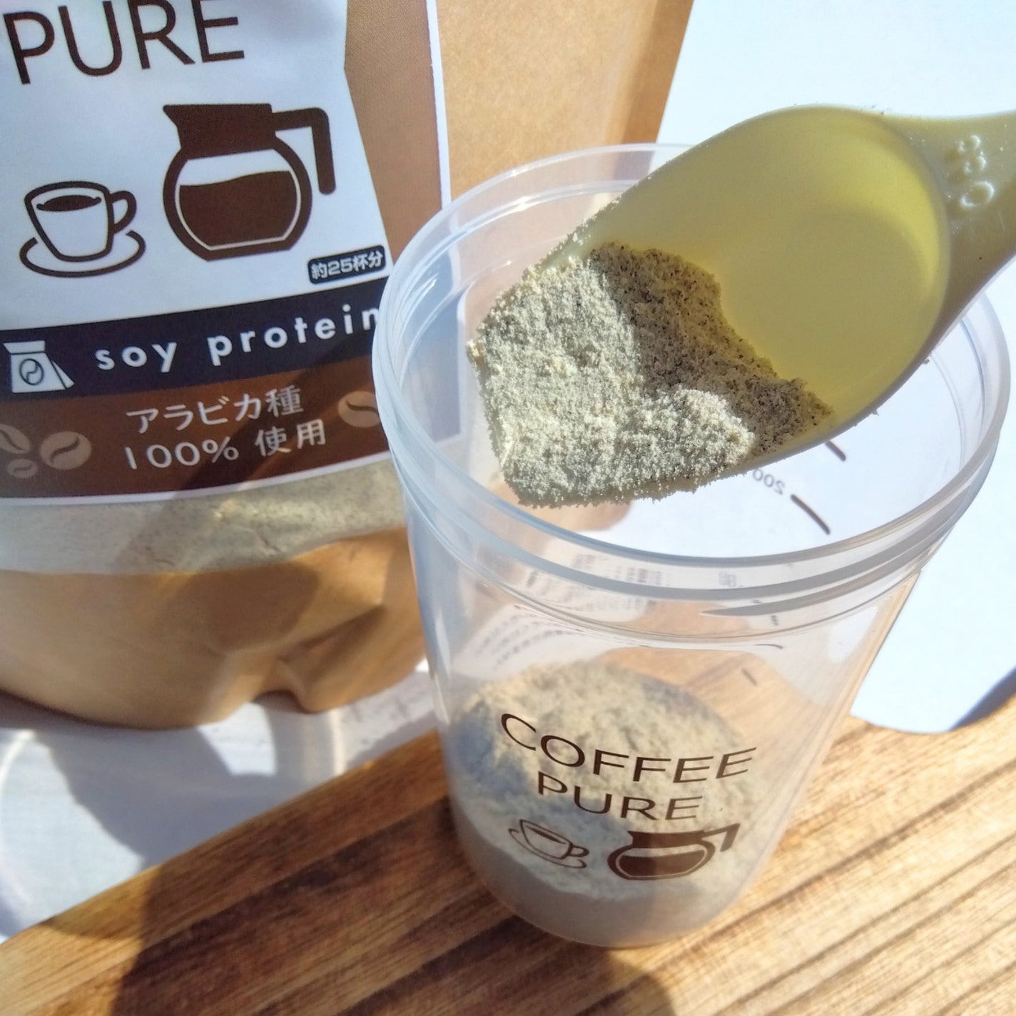 COFFEE PURE(ソイプロテイン)/ピュアパートナー/ソイプロテインを使ったクチコミ(4枚目)