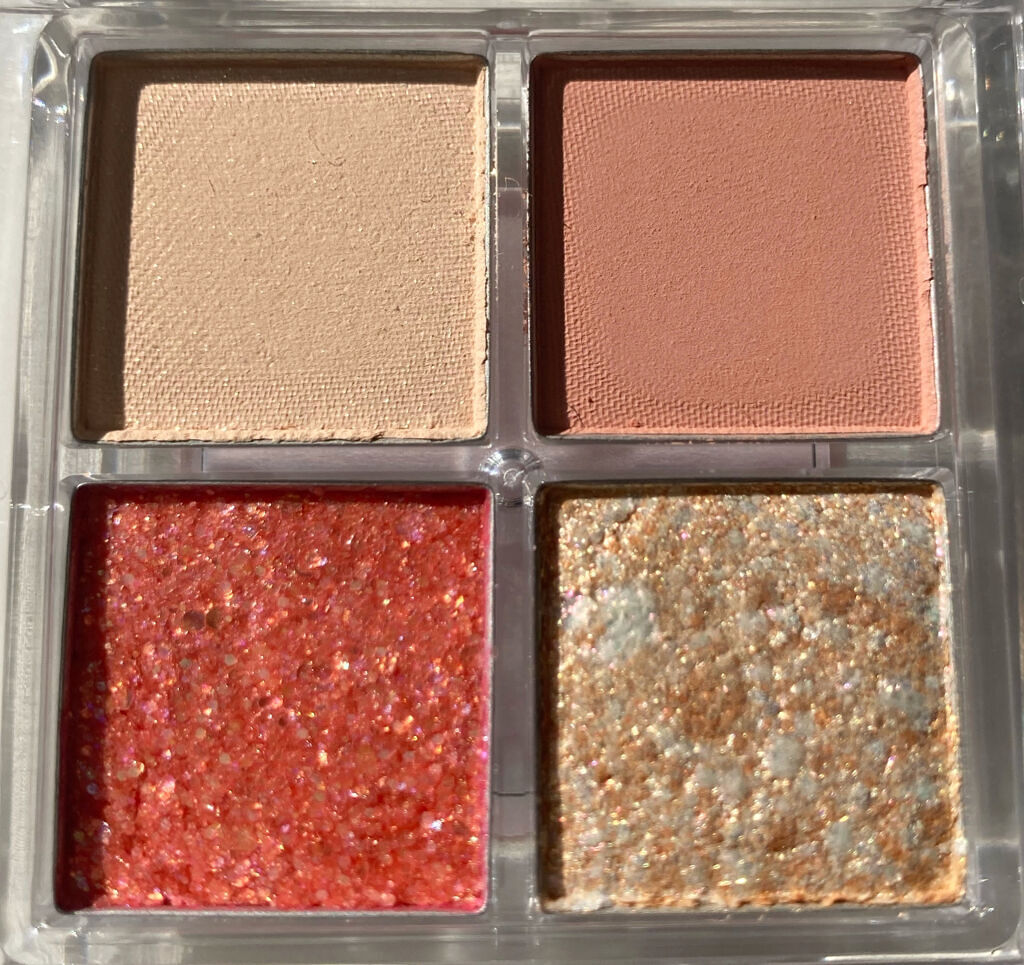TWINKLE POP Pearl Flex Glitter Eye Palette ヘイ、コーラル/CLIO/アイシャドウパレットを使ったクチコミ（2枚目）