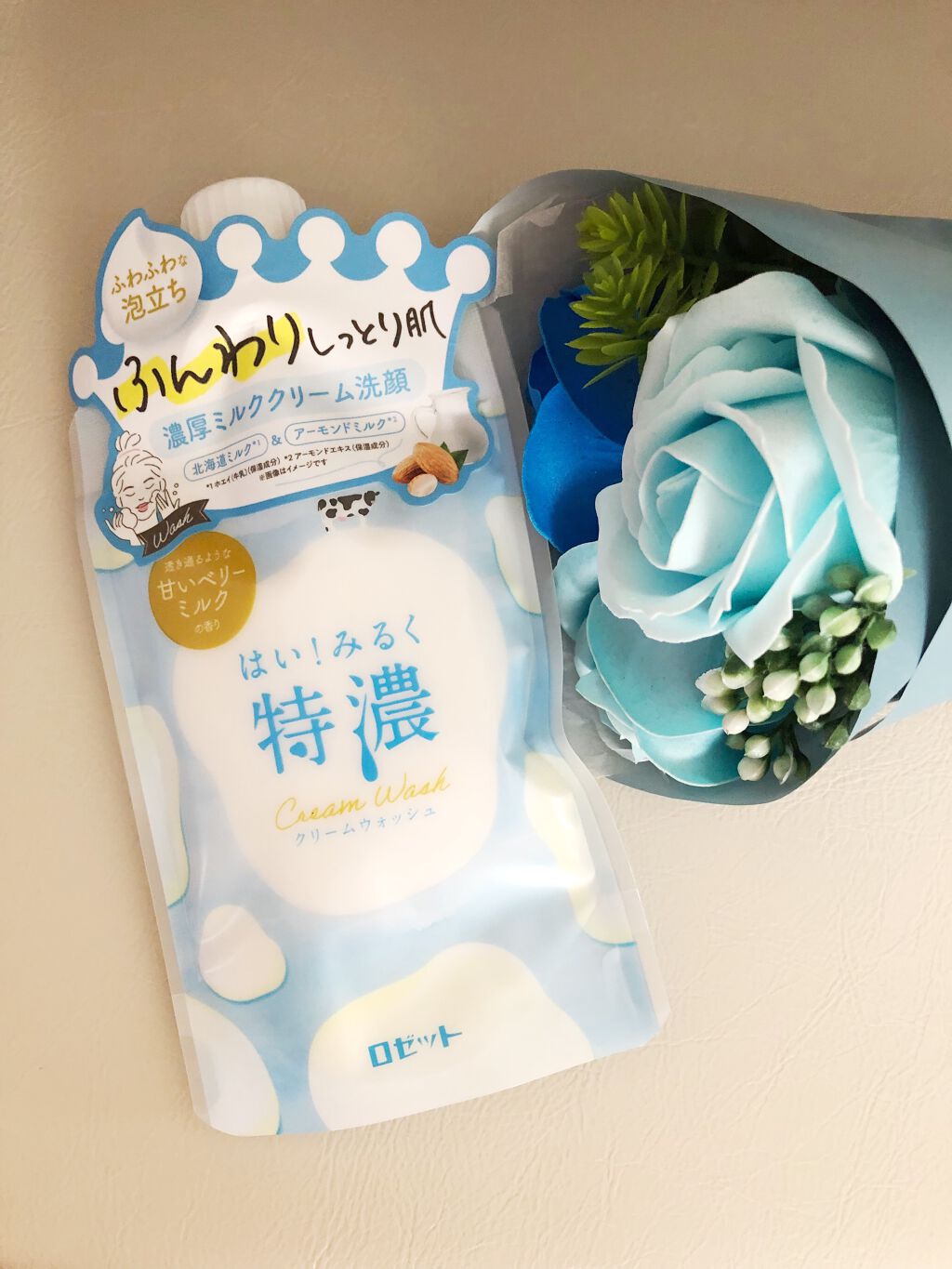 はい!みるく特濃 クリームウォッシュ/ロゼット/洗顔フォームを使ったクチコミ(1枚目)