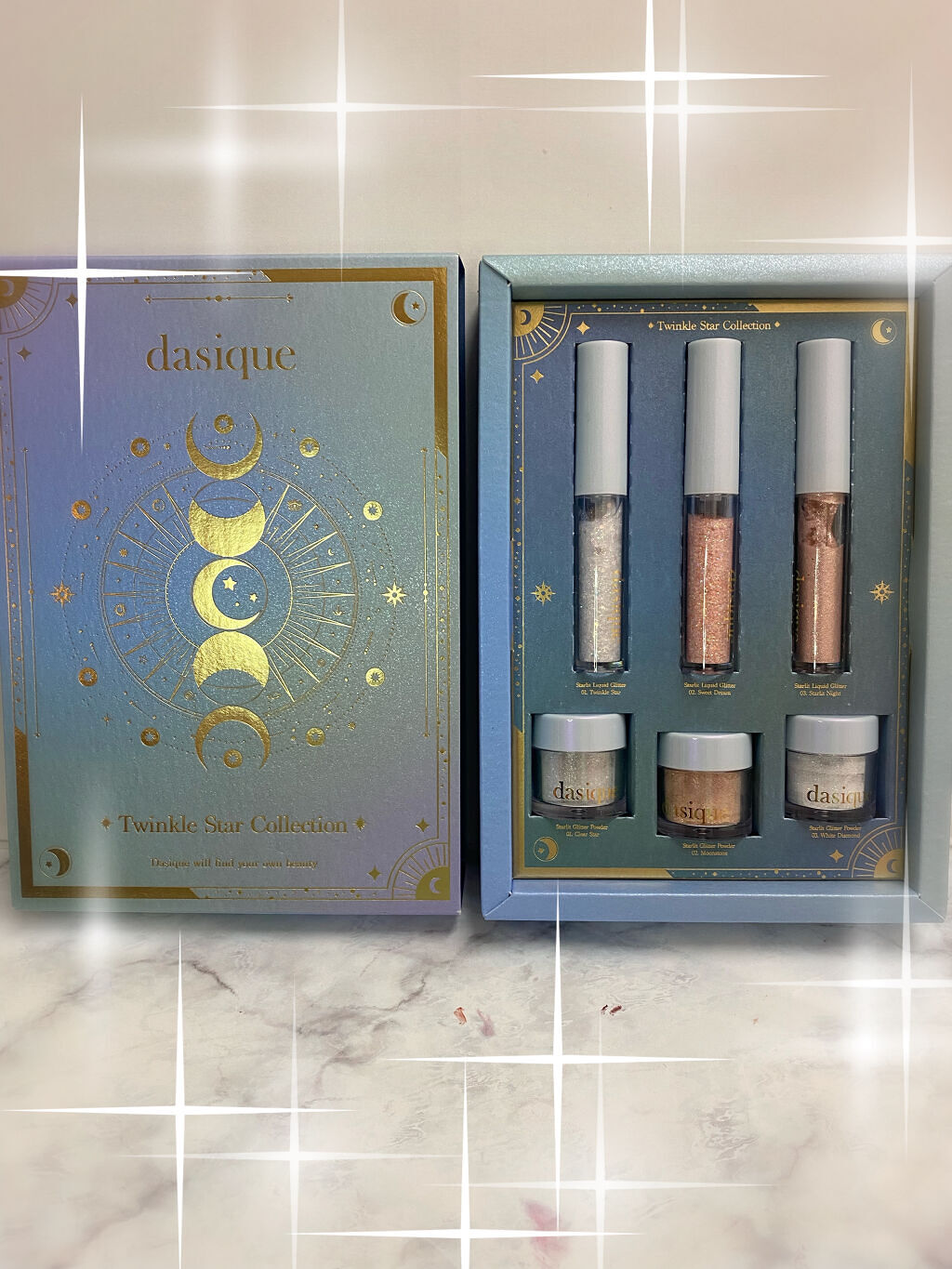 スターリット リキッドグリッター/dasique/メイクアップを使ったクチコミ（2枚目）