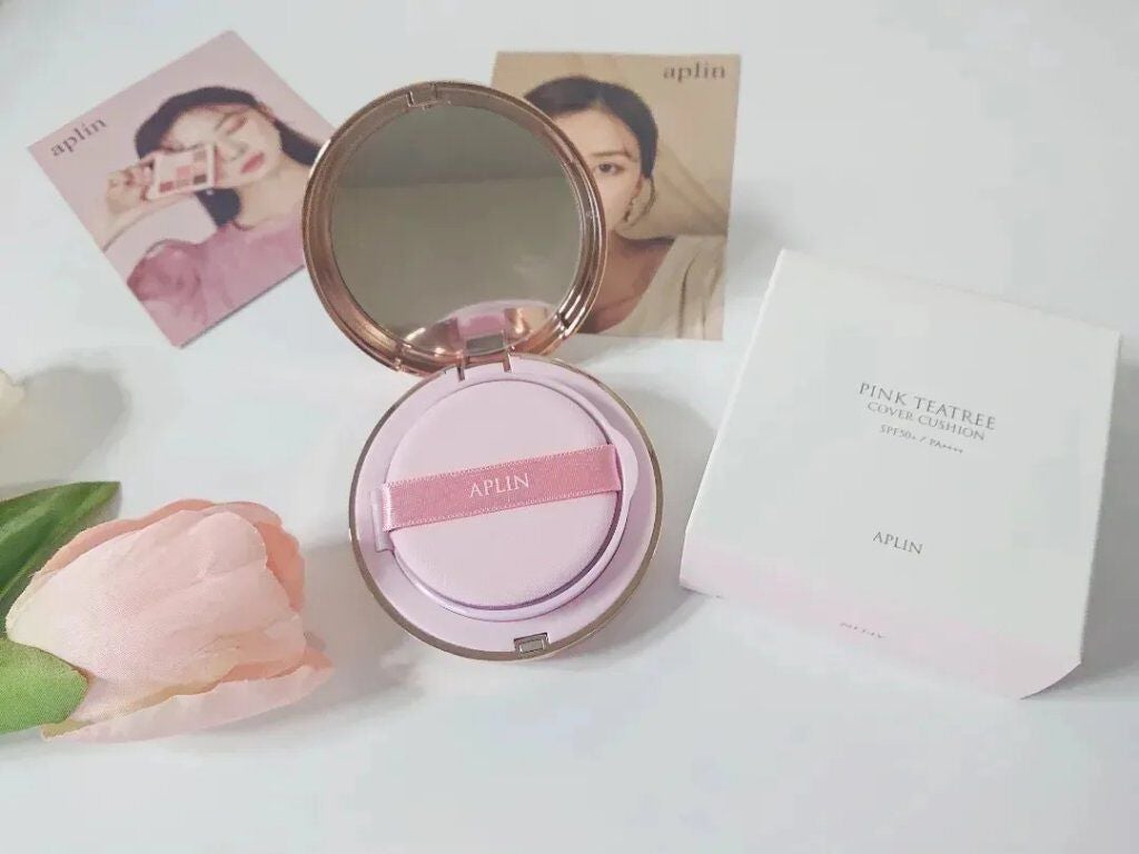 ピンクティーツリーカバークッション/APLIN/クッションファンデーションを使ったクチコミ(2枚目)
