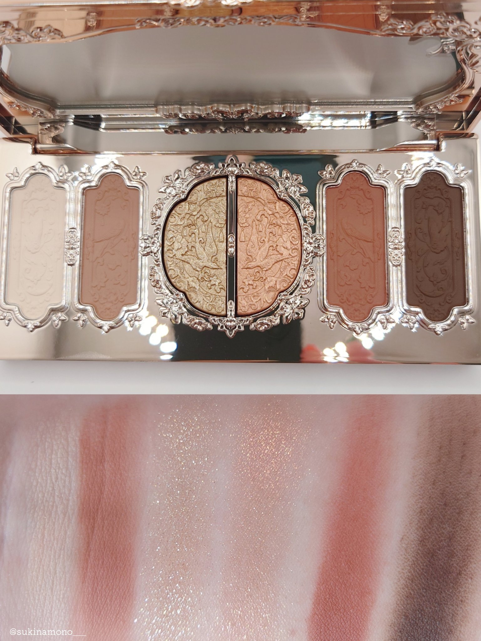 胡蝶雲肩6色アイシャドウパレット/FlowerKnows/アイシャドウパレットを使ったクチコミ（3枚目）