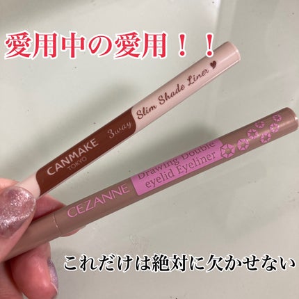 3wayスリムシェードライナー/キャンメイク/リキッドアイライナーを使ったクチコミ(1枚目)