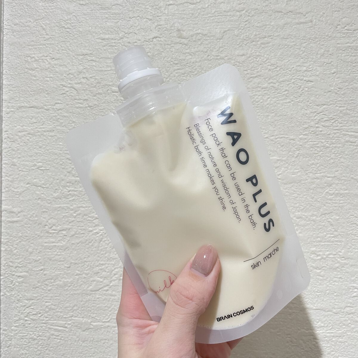 skinmarche WAOPLUS プラントベースミルクブースターマスク/ブレーンコスモス/洗い流すパック・マスクを使ったクチコミ（2枚目）