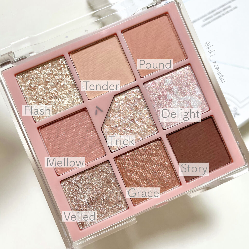 グリッターペディアアイパレット N°3オールオブコーラルピンク/unleashia/アイシャドウパレットを使ったクチコミ（2枚目）